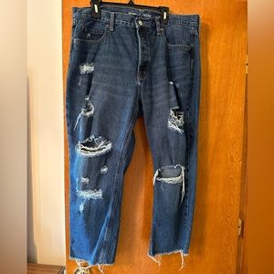 Old navy high wasted distressed jeans size 16